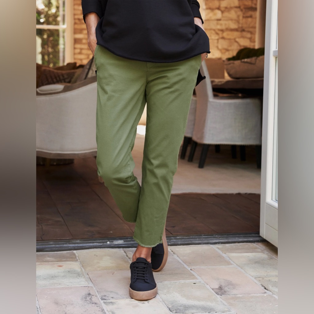 Frank And Eileen Wicklow Green Italian Chino Pants